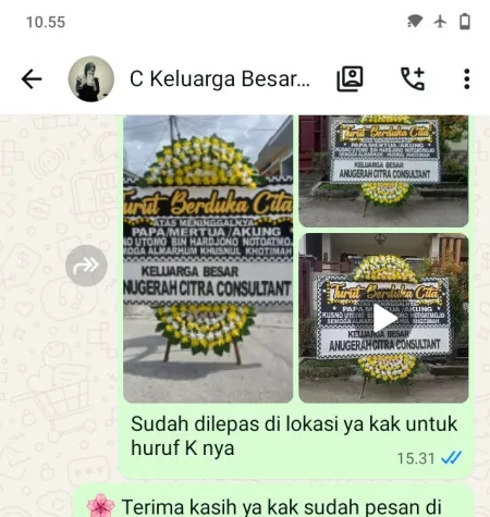 Pengiriman Papan Bunga Duka Duri Utara